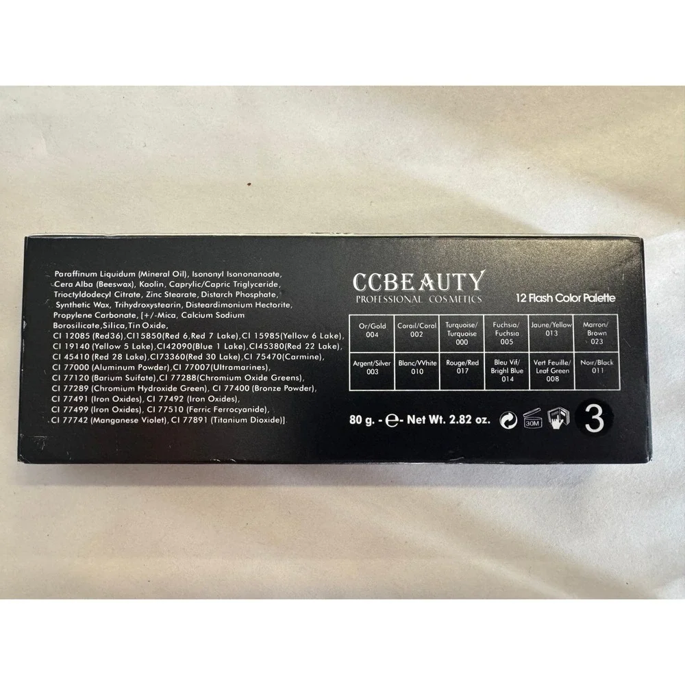 Ccbeauty Face & Body Paint 12 Flash Color Palette 80g Multicolor